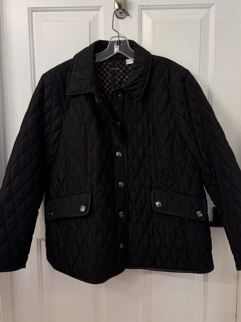 Chico's Black Quilted Utility Jacket